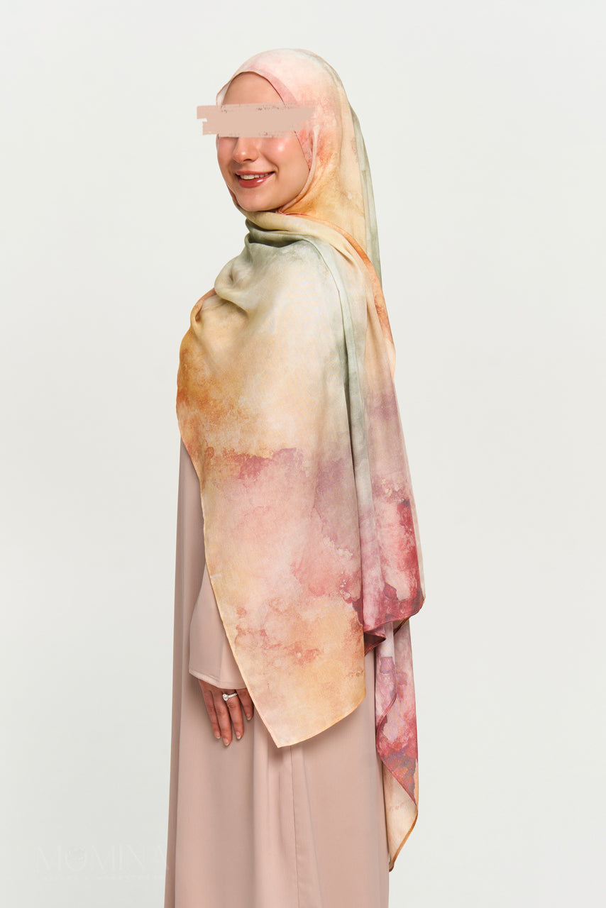 Printed Modal Hijab - Sage Silk