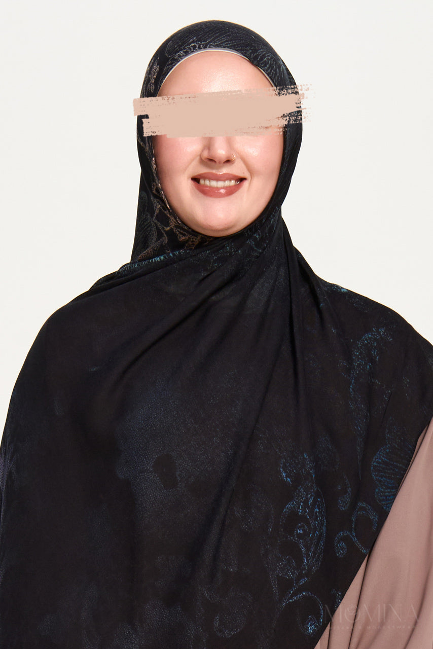 Printed Modal Hijab - Twilight Petals | Momina Hijabs