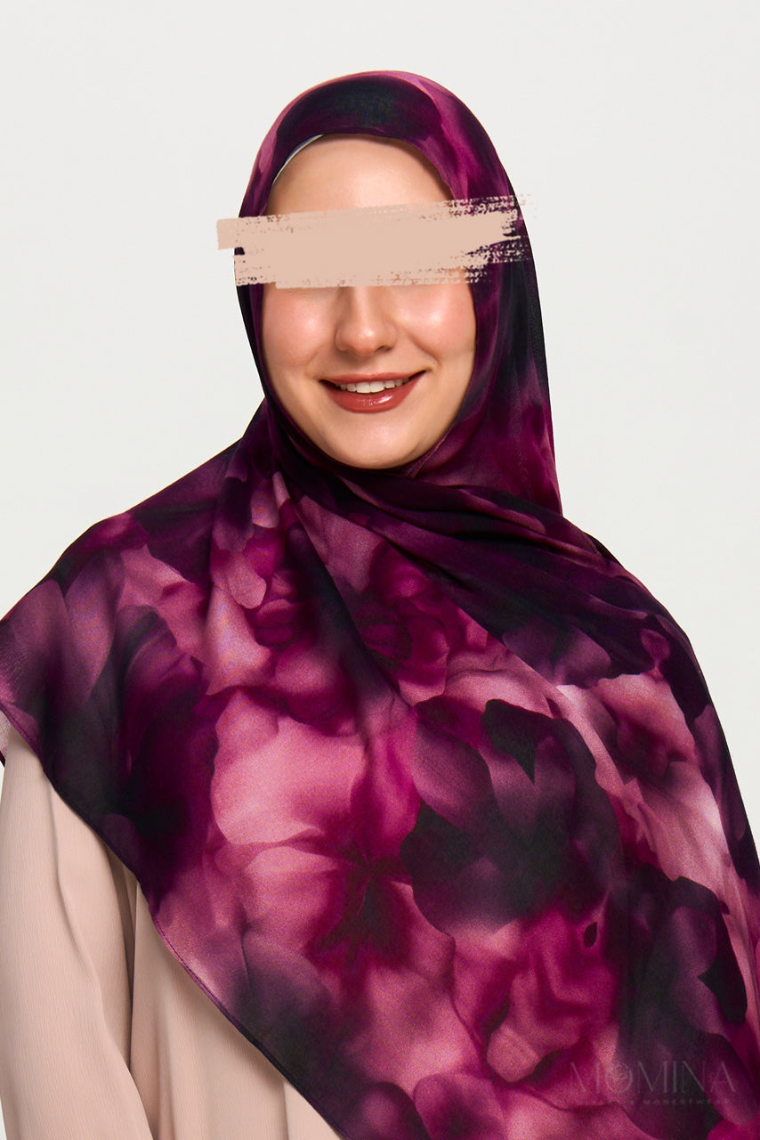 Printed Modal Hijab - Velvet Rose
