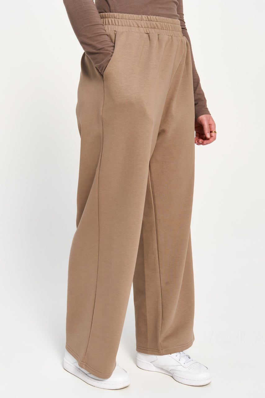 Raha Wide Leg Pants - Latte
