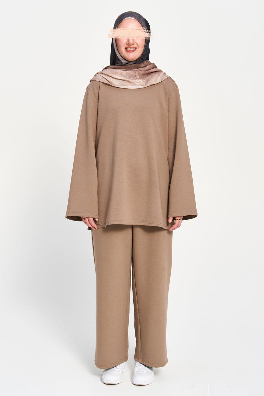 Raha Two-Piece Lounge Set - Latte