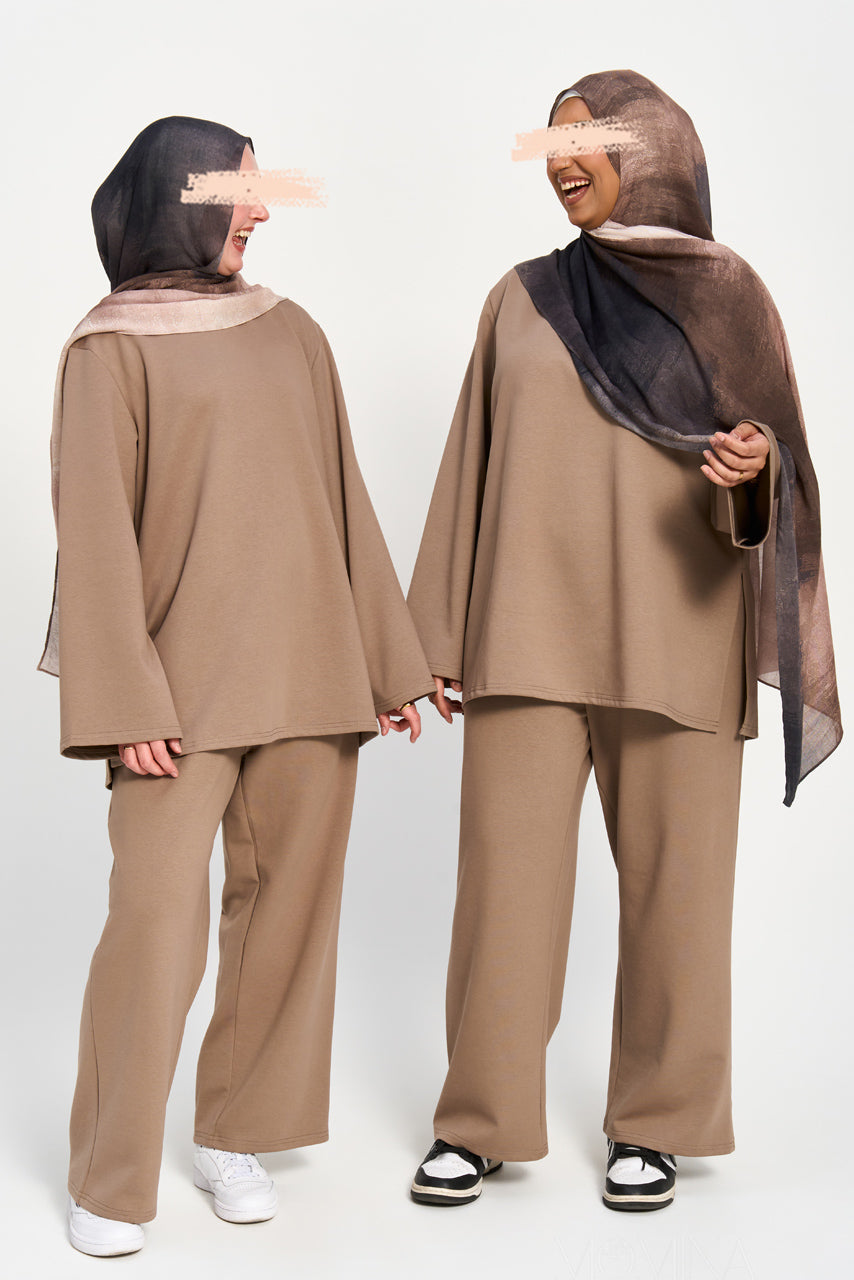 Raha Two-Piece Lounge Set - Latte
