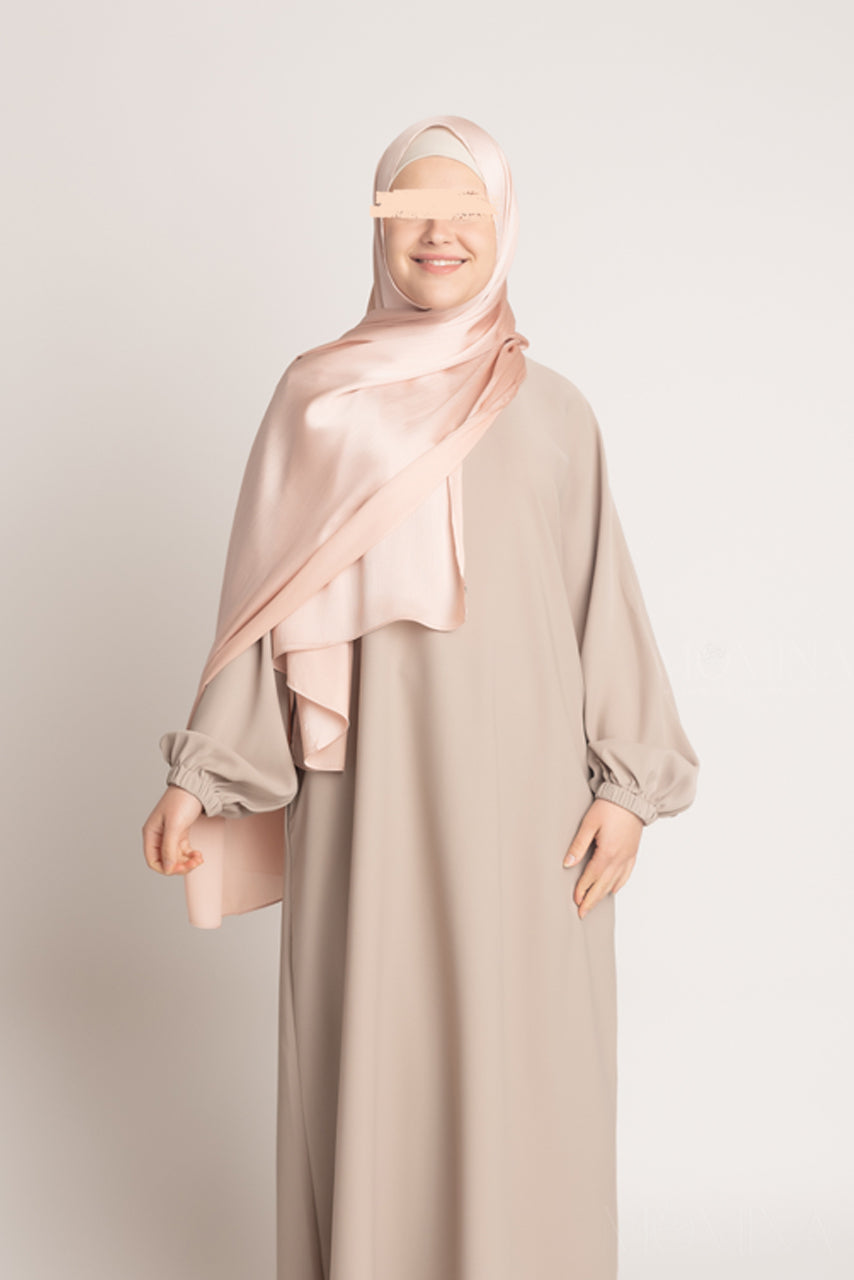 Satin Crinkle Hijab - Rosewater