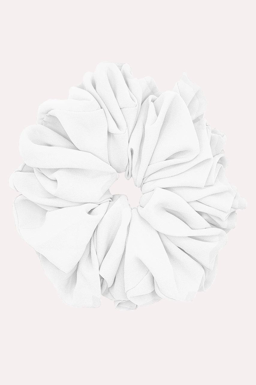 Chiffon Hijab Scrunchie - Soft White