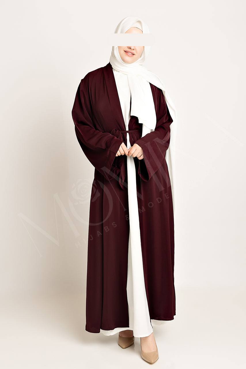 Amal Abaya Outer - Beetroot - Momina Hijabs & Modestwear ™