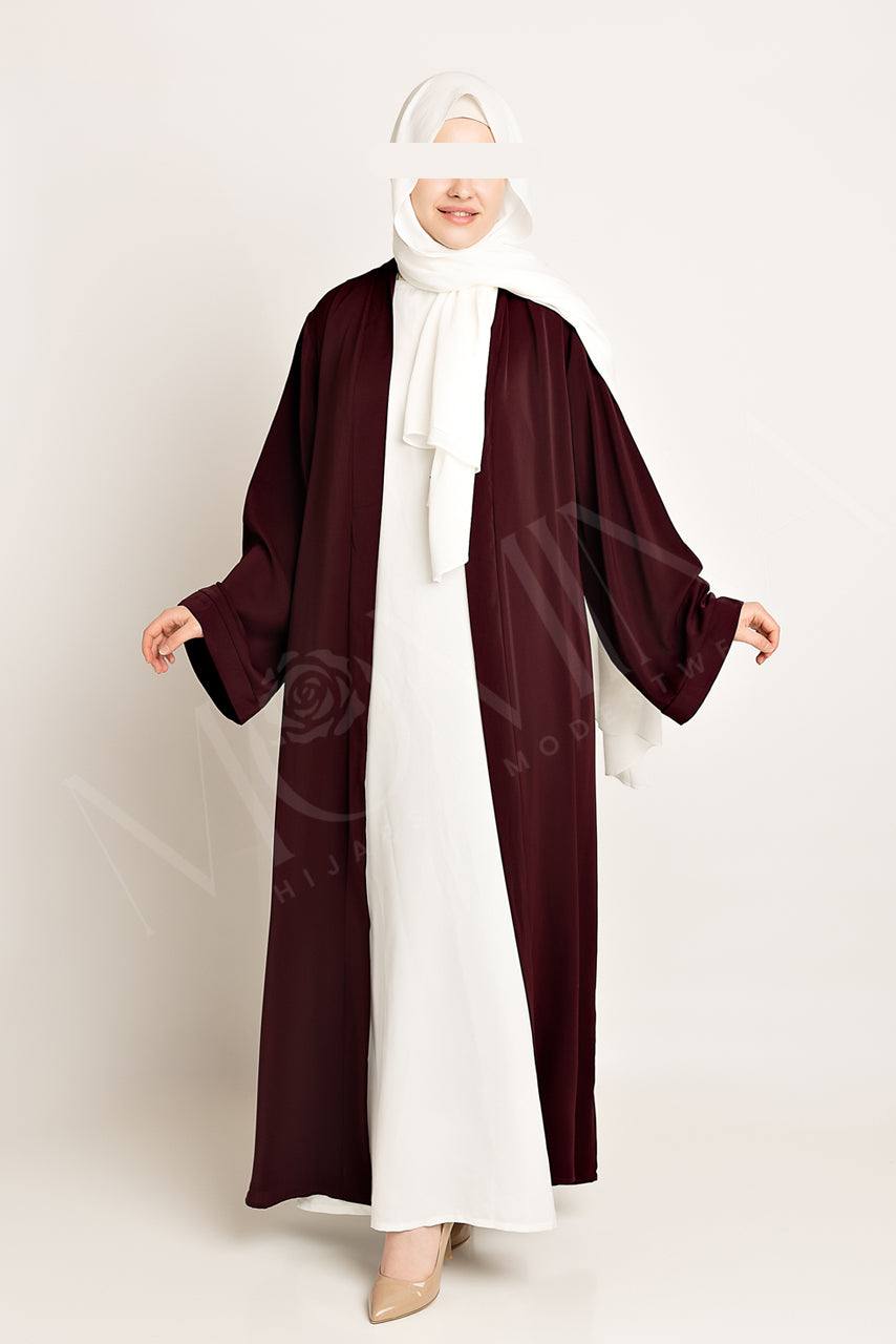 Amal Abaya Outer - Beetroot - Momina Hijabs & Modestwear ™