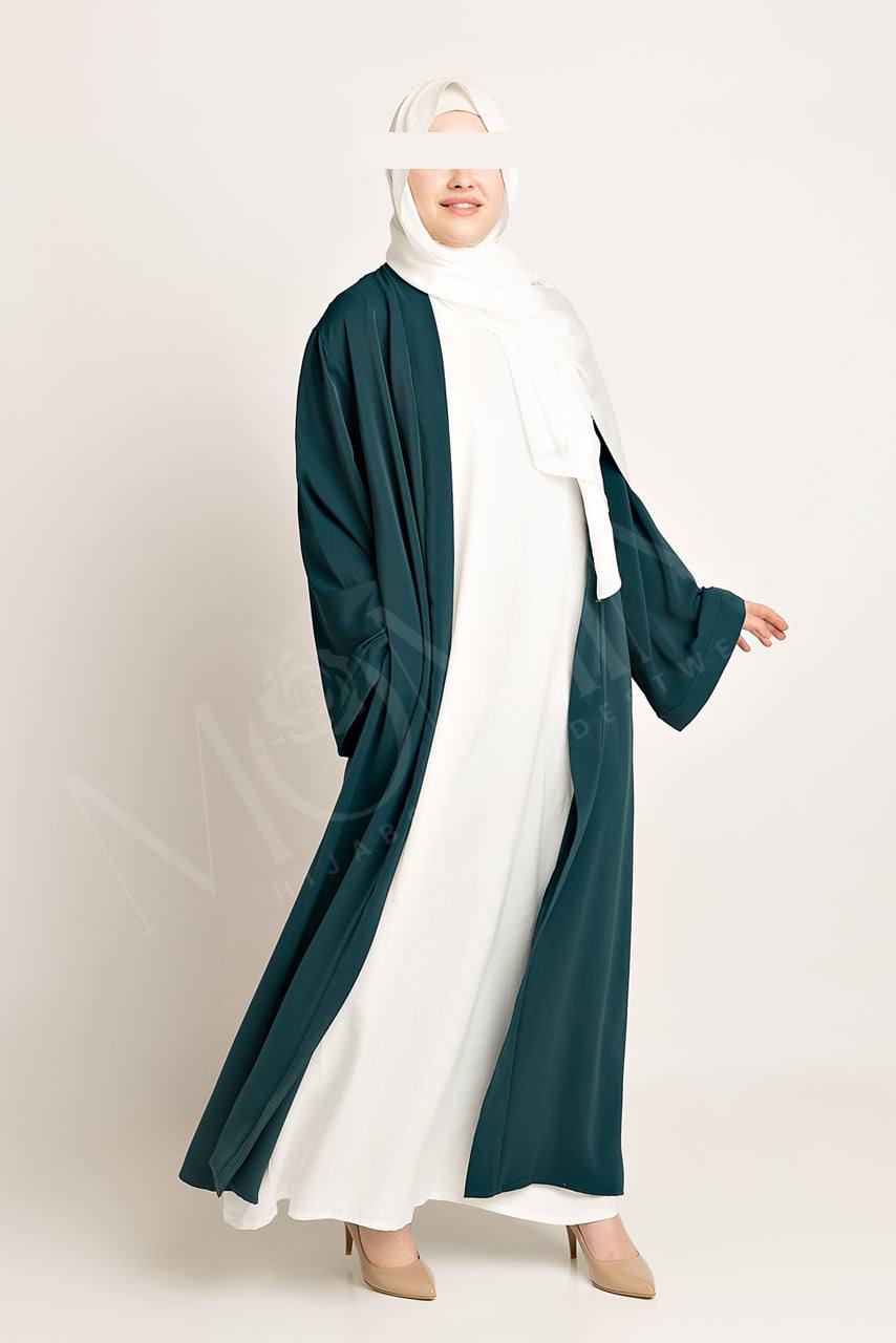 Amal Abaya Outer - Blue Lagoon - Momina Hijabs & Modestwear ™