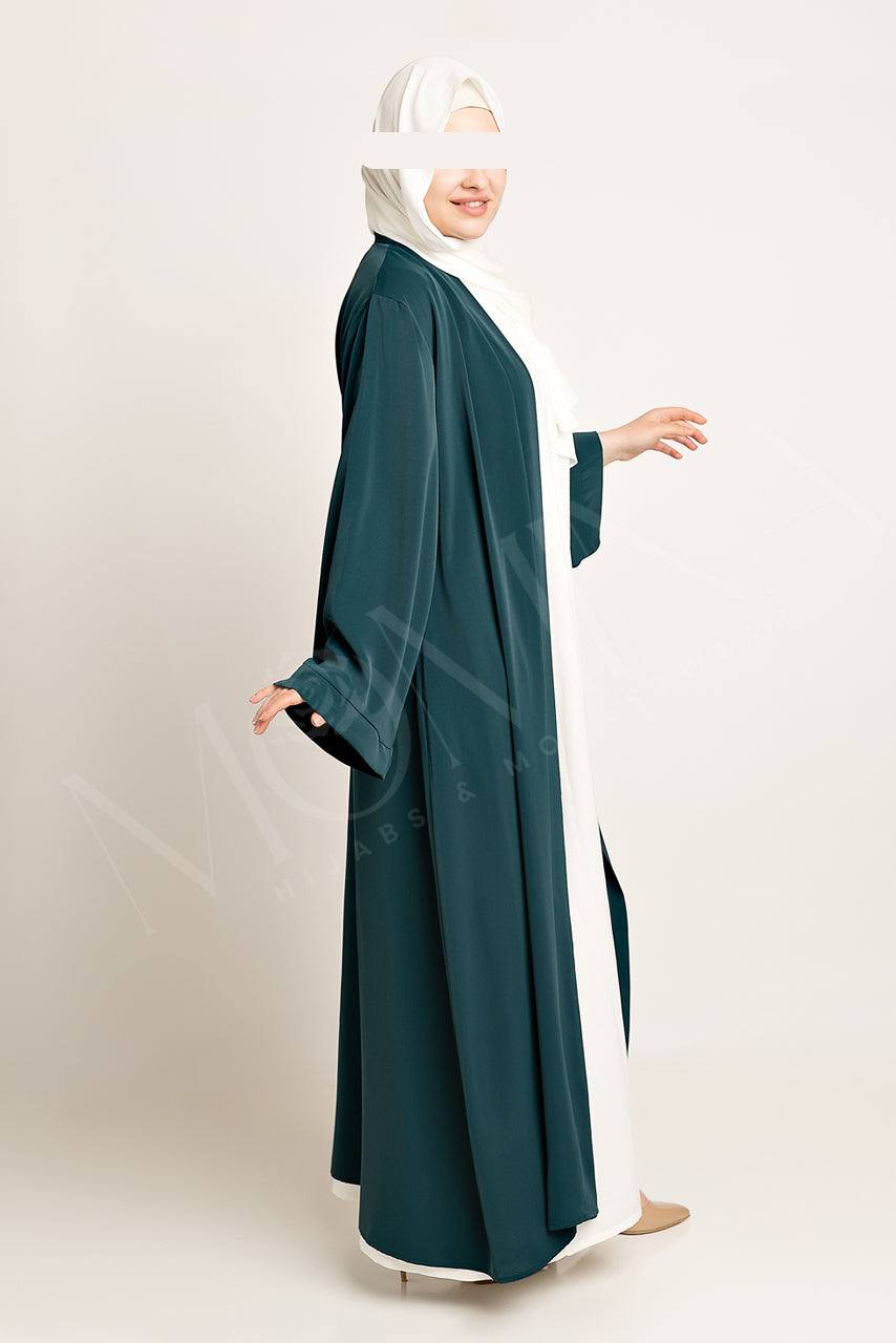 Amal Abaya Outer - Blue Lagoon - Momina Hijabs & Modestwear ™