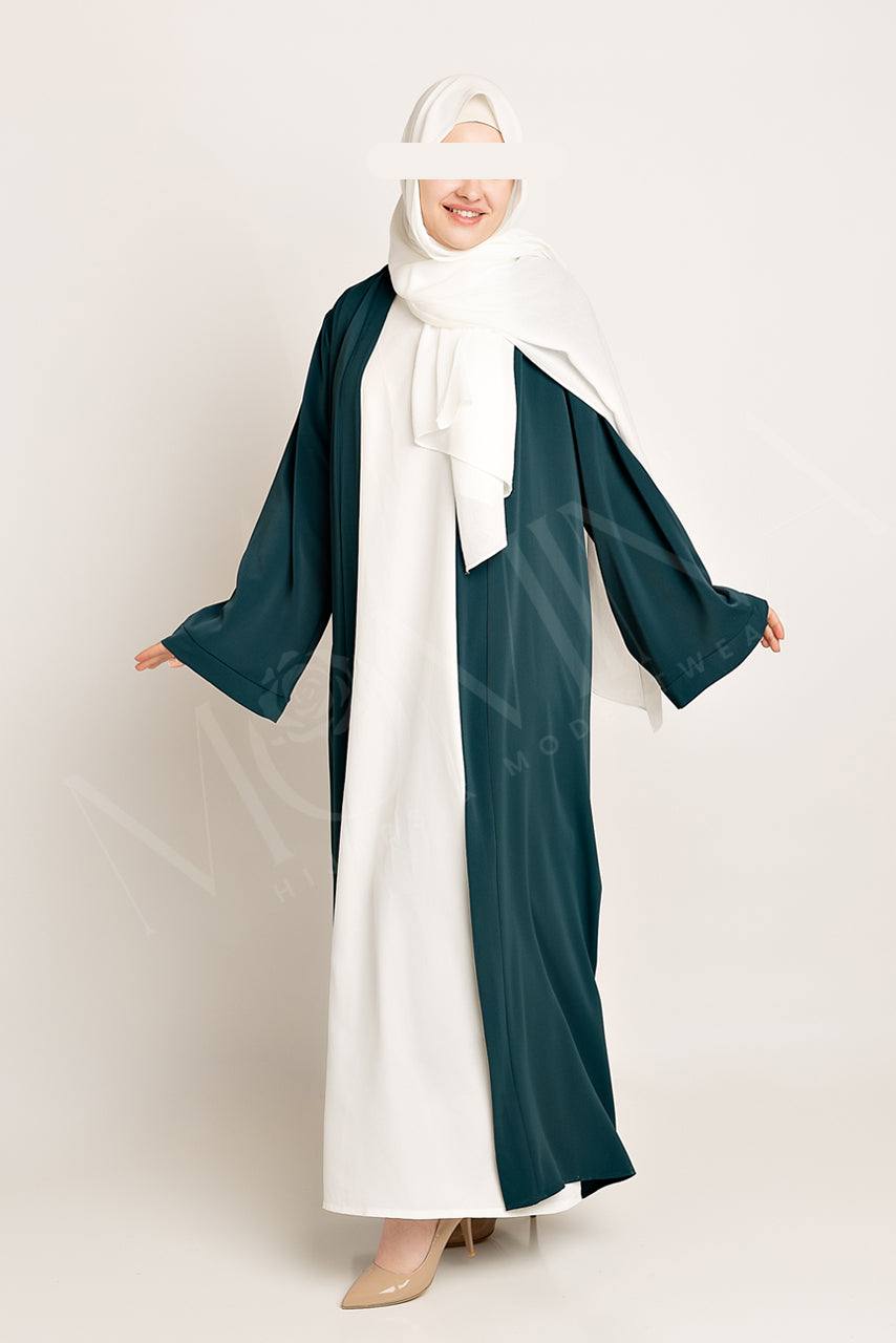 Amal Abaya Outer - Blue Lagoon - Momina Hijabs & Modestwear ™