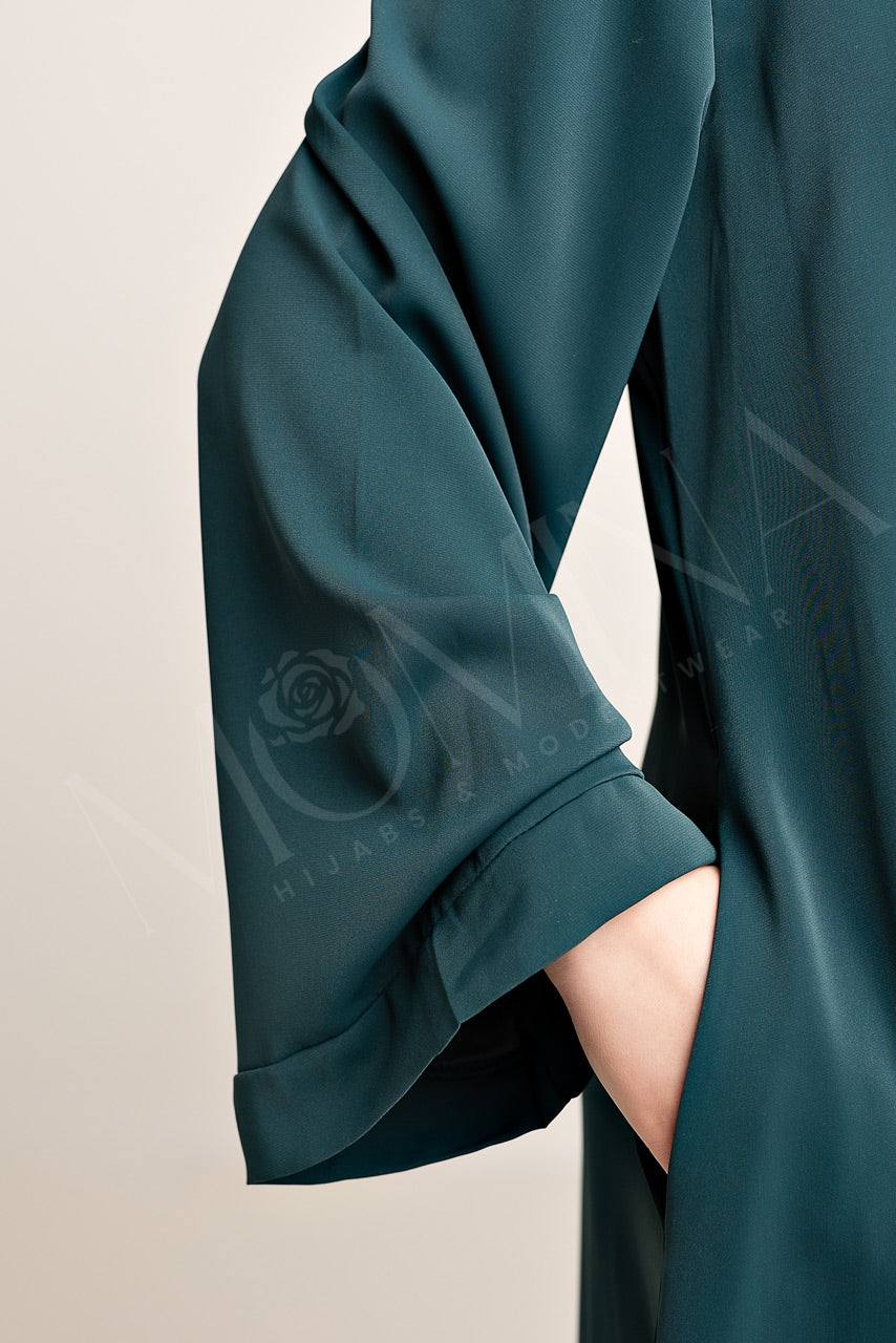 Amal Abaya Outer - Blue Lagoon - Momina Hijabs & Modestwear ™