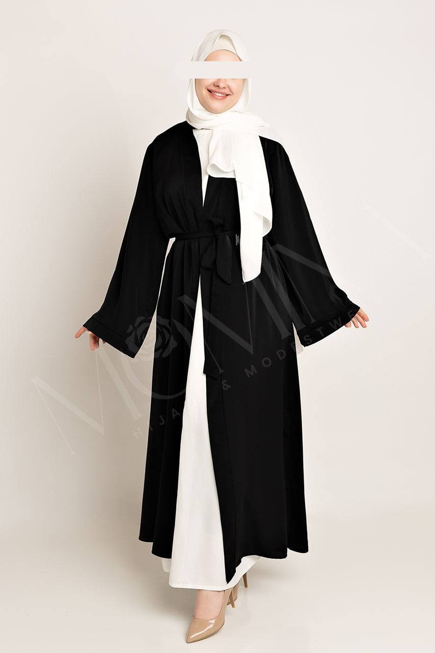 Amal Abaya Outer - Coal - Momina Hijabs & Modestwear ™