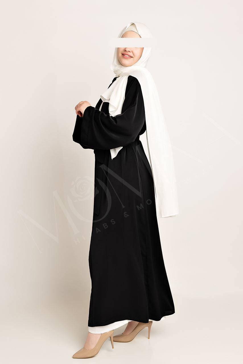 Amal Abaya Outer - Coal - Momina Hijabs & Modestwear ™