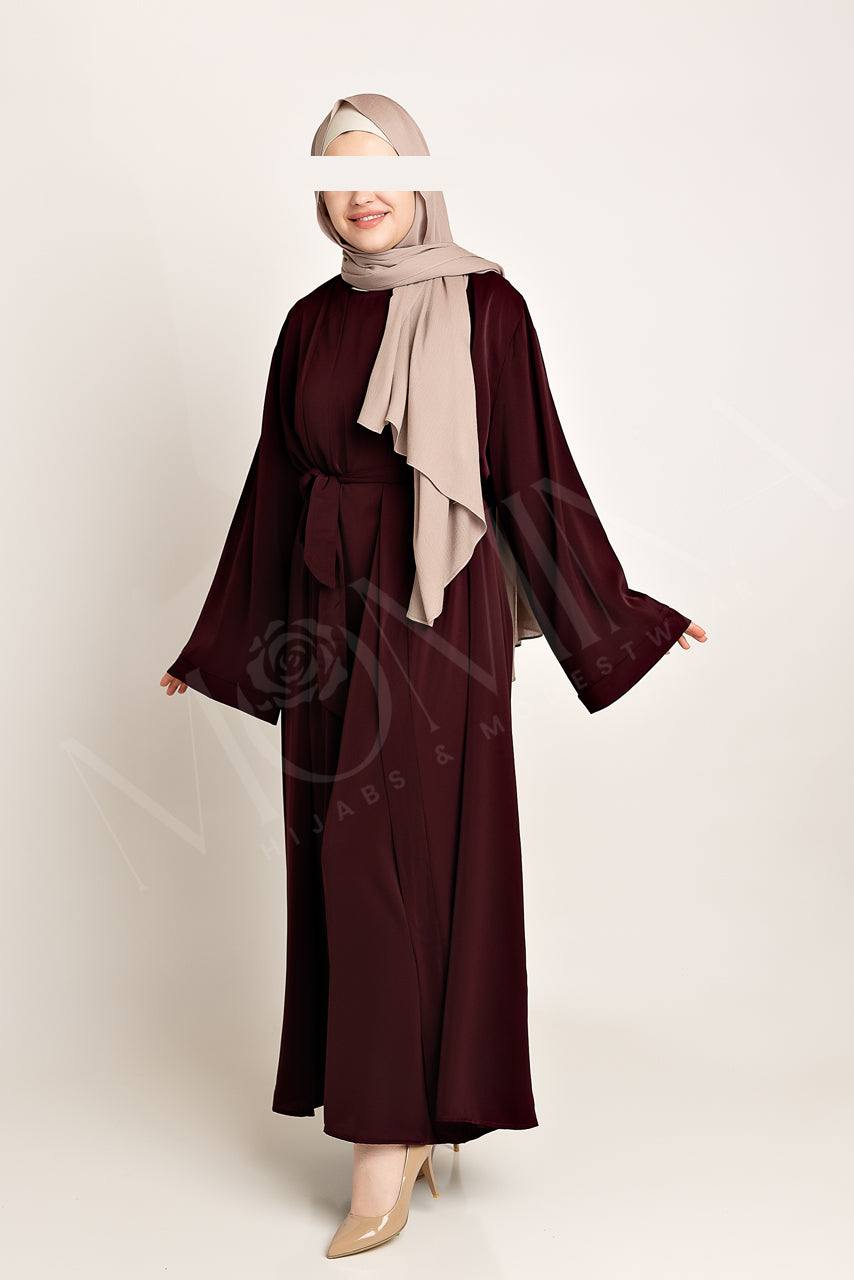 Amal Abaya Set - Beetroot - Momina Hijabs & Modestwear ™