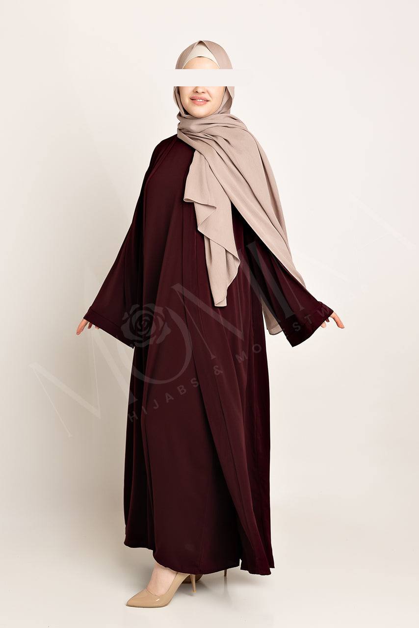 Amal Abaya Set - Beetroot - Momina Hijabs & Modestwear ™