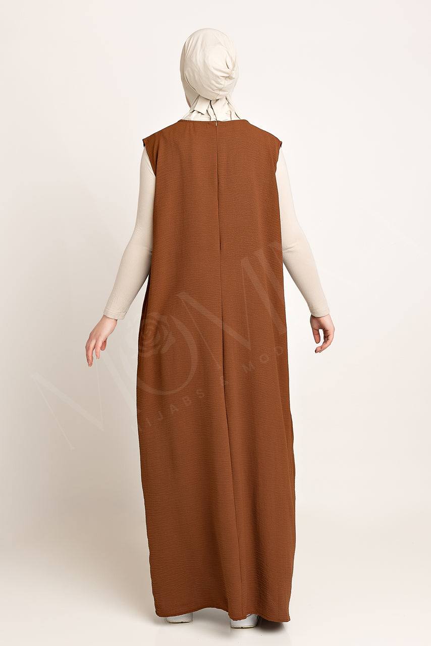 Amani Textured Abaya Inner - Canyon - Momina Hijabs & Modestwear ™