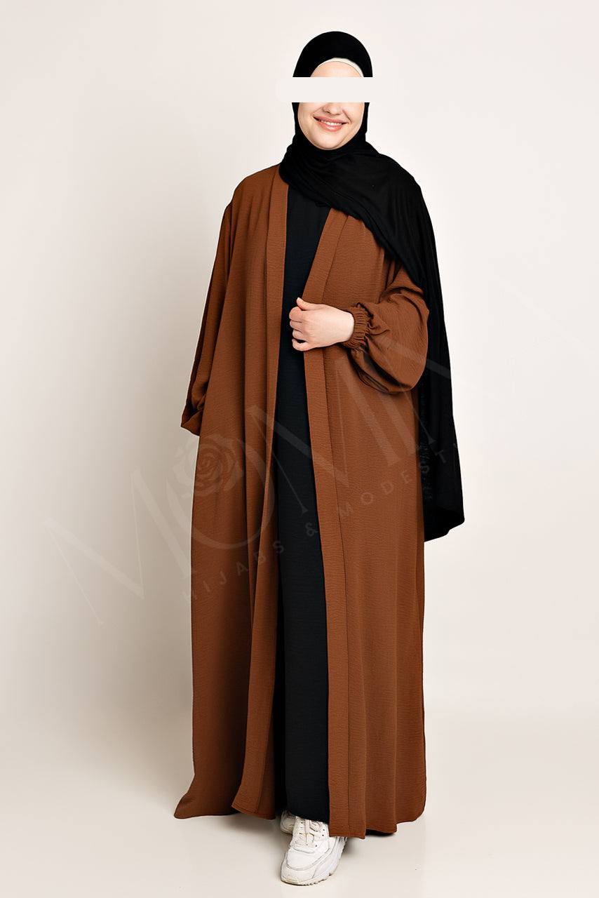 Amani Textured Abaya Outer - Canyon - Momina Hijabs & Modestwear ™