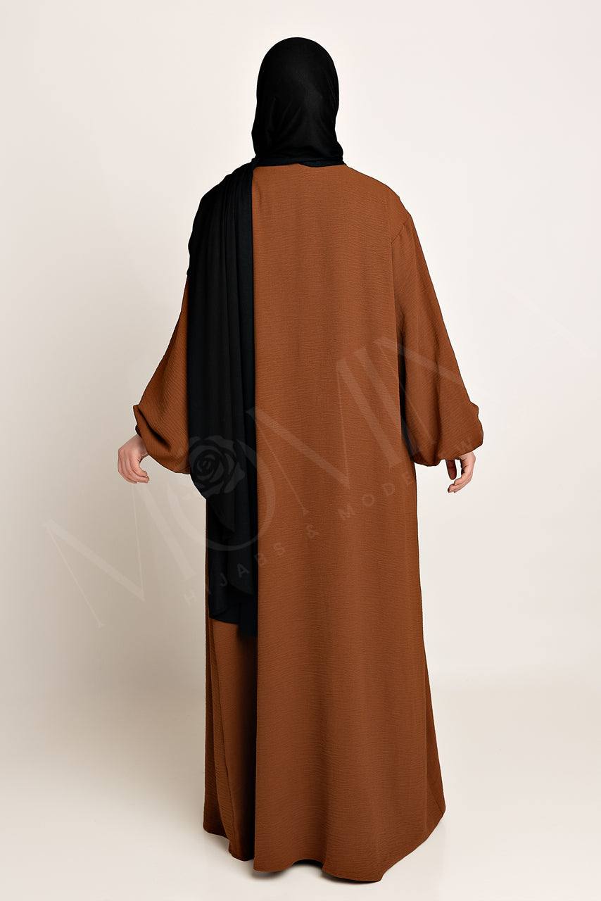 Amani Textured Abaya Outer - Canyon - Momina Hijabs & Modestwear ™