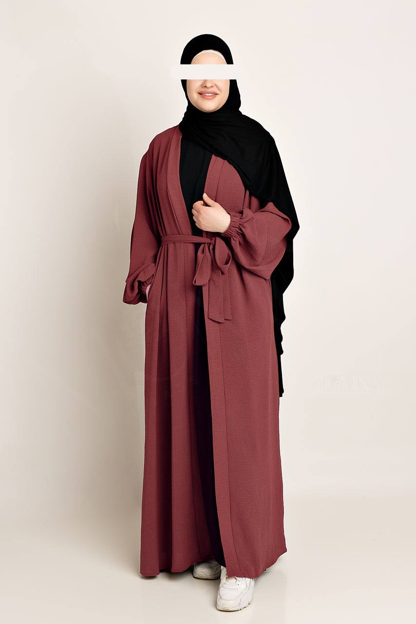 Amani Textured Abaya Outer - Heritage - Momina Hijabs & Modestwear