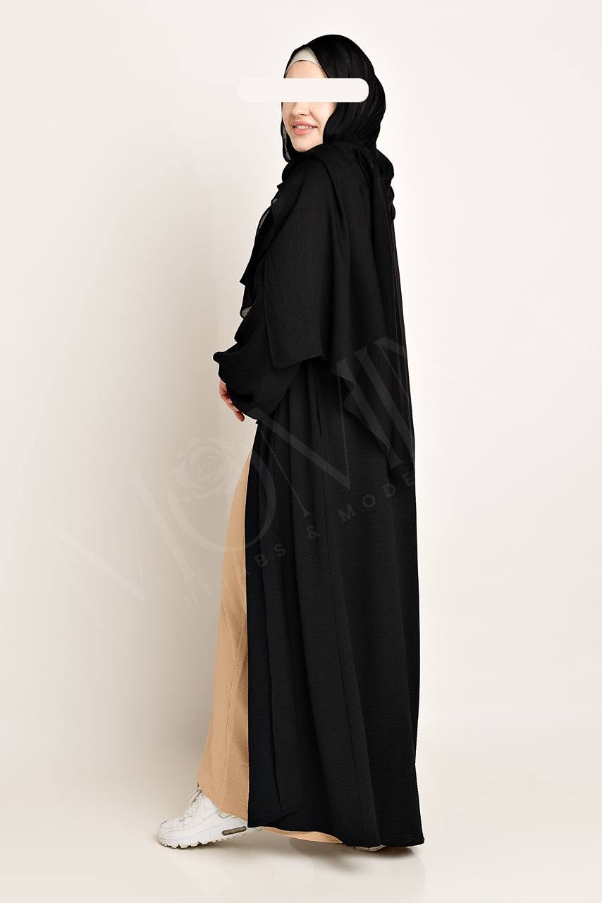 Amani Textured Abaya Outer - Smolder - Momina Hijabs & Modestwear ™