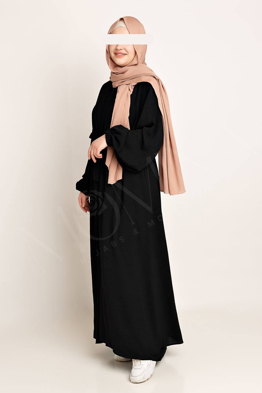 Amani Textured Abaya Set - Smolder - Momina Hijabs & Modestwear ™