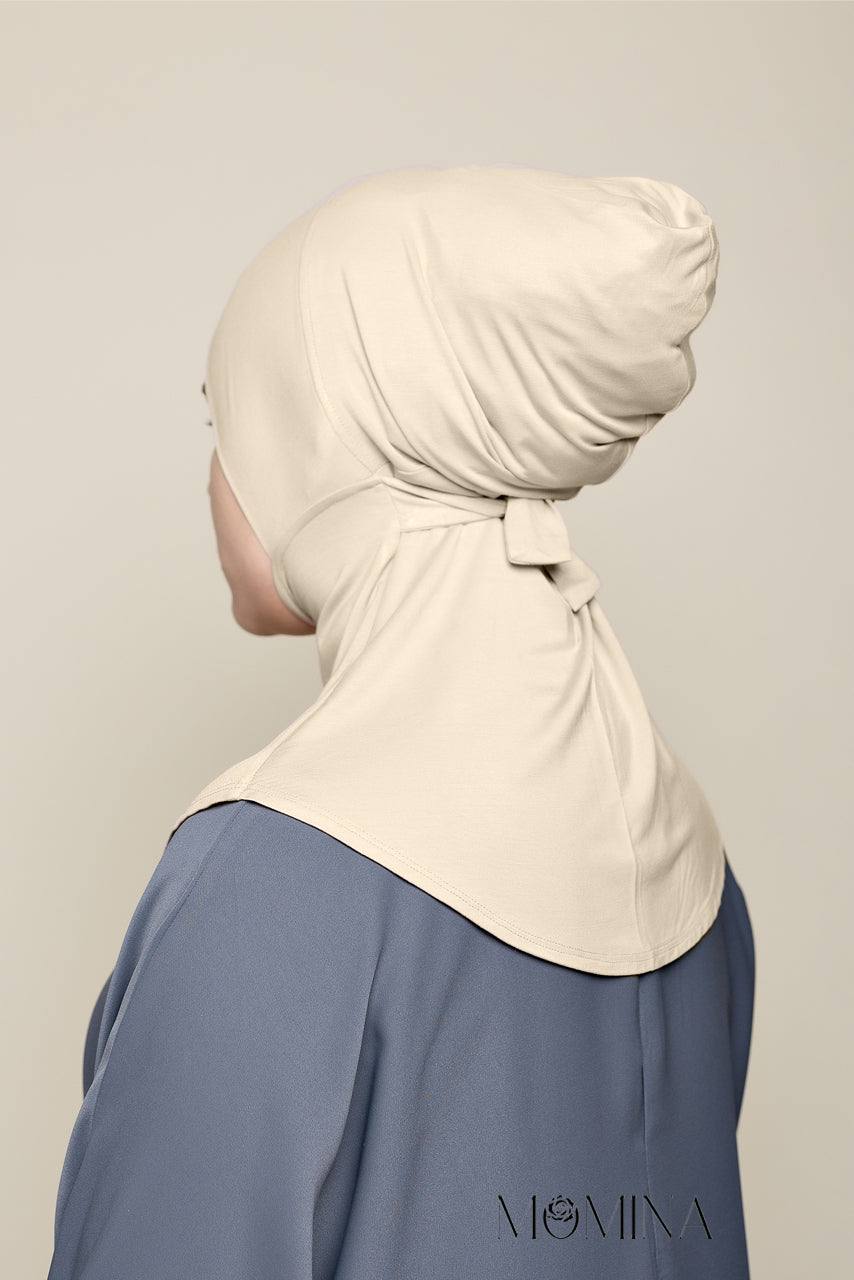 Bamboo Ninja Tie Back Undercap - Bone - Momina Hijabs