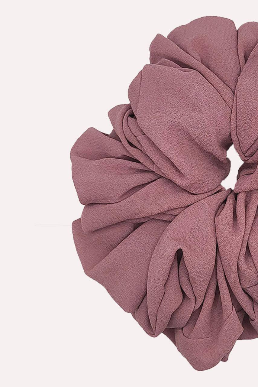 Chiffon Hijab Scrunchie - Dusty Pink - Momina Modestwear
