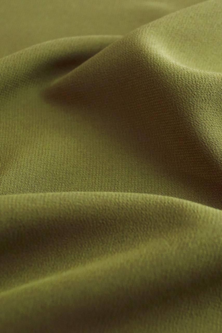 Green Classic Chiffon Hijab - Army Green - Fabric
