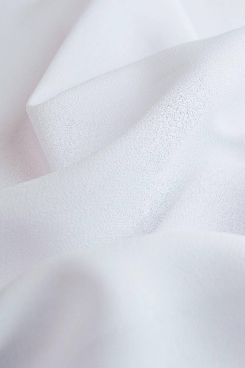 White Classic Chiffon Hijab - Daisy - Fabric