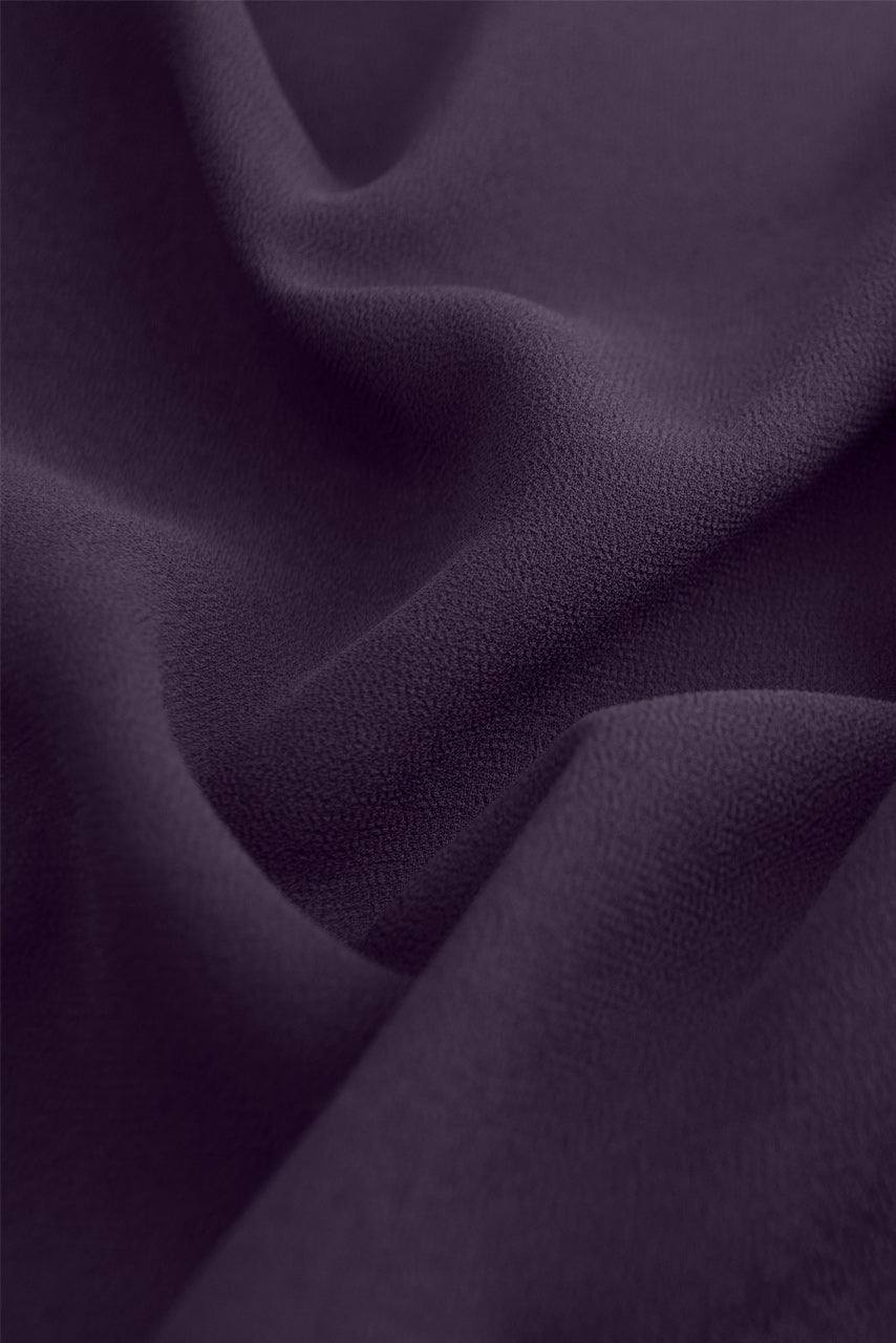 Fabric details of Classic Chiffon Hijab in Dark Lilac by Momina Hijabs