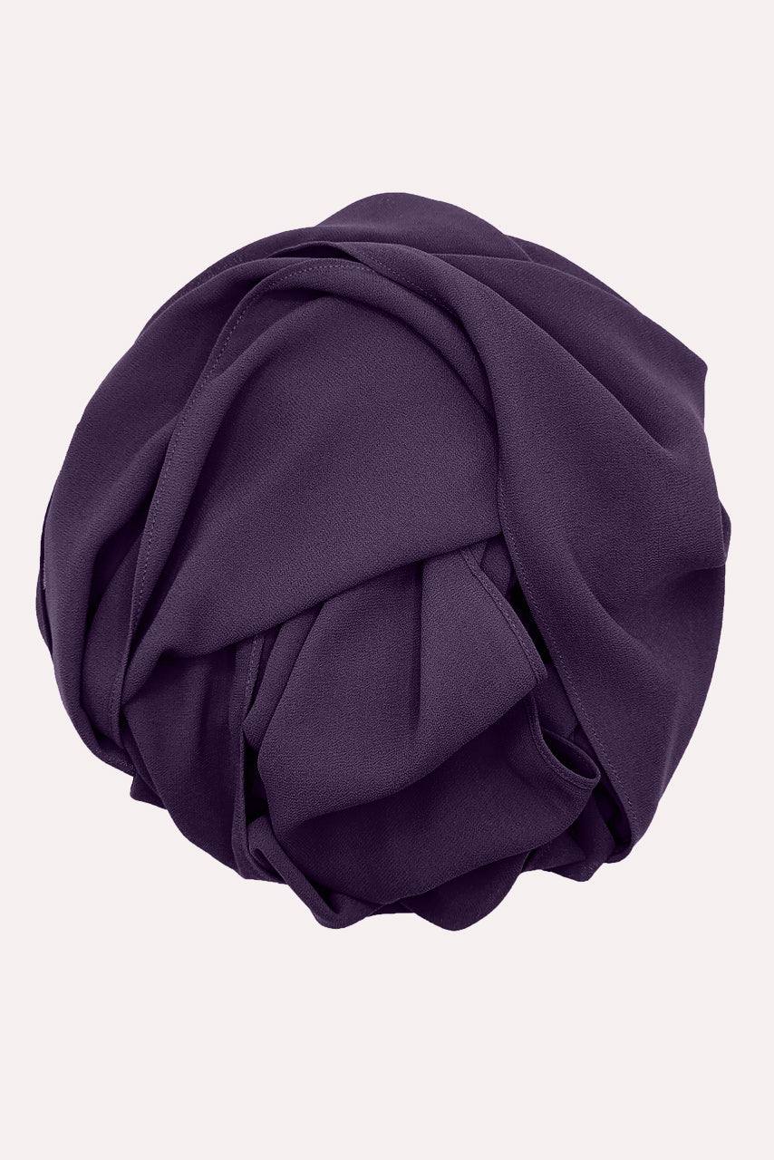 Classic Chiffon Hijab in Dark Lilac by Momina Hijabs