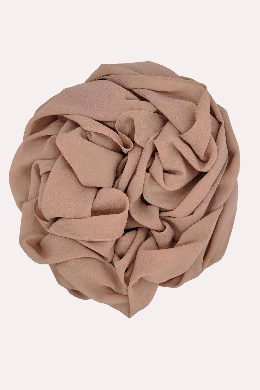 Neutral Classic Chiffon Hijab - Fawn - Rolled