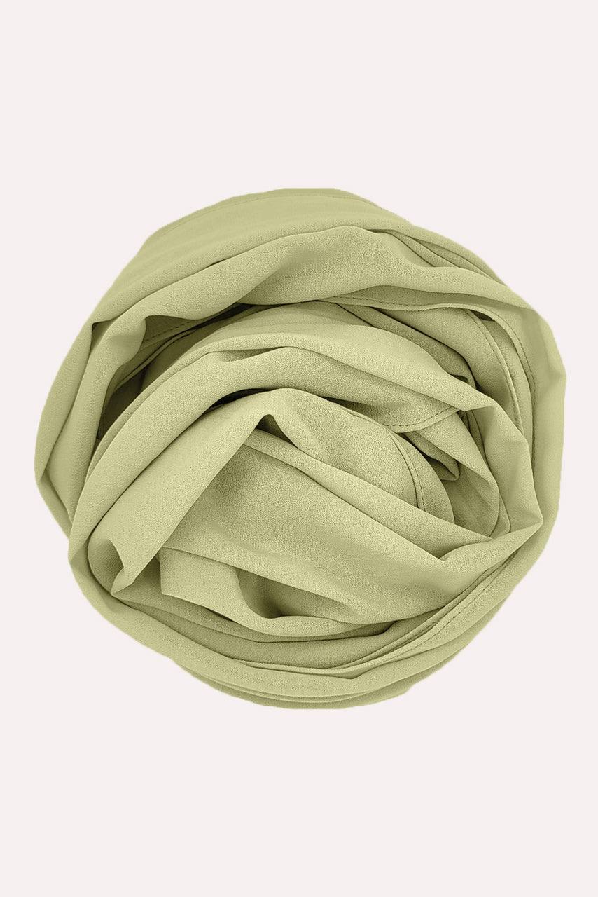 Classic Chiffon Hijab in Lime by Momina Hijabs