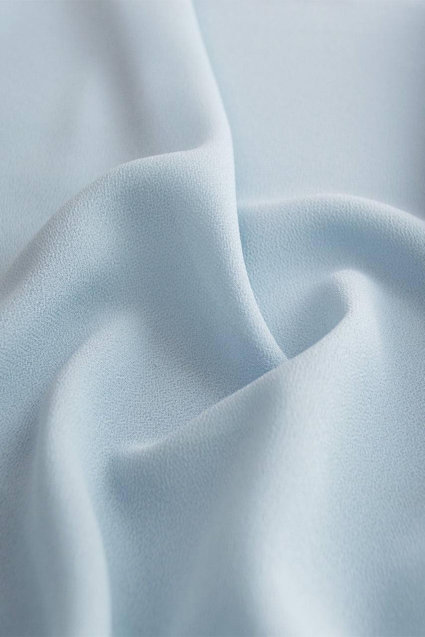 Light Blue Classic Chiffon Hijab - Pale Blue - Fabric