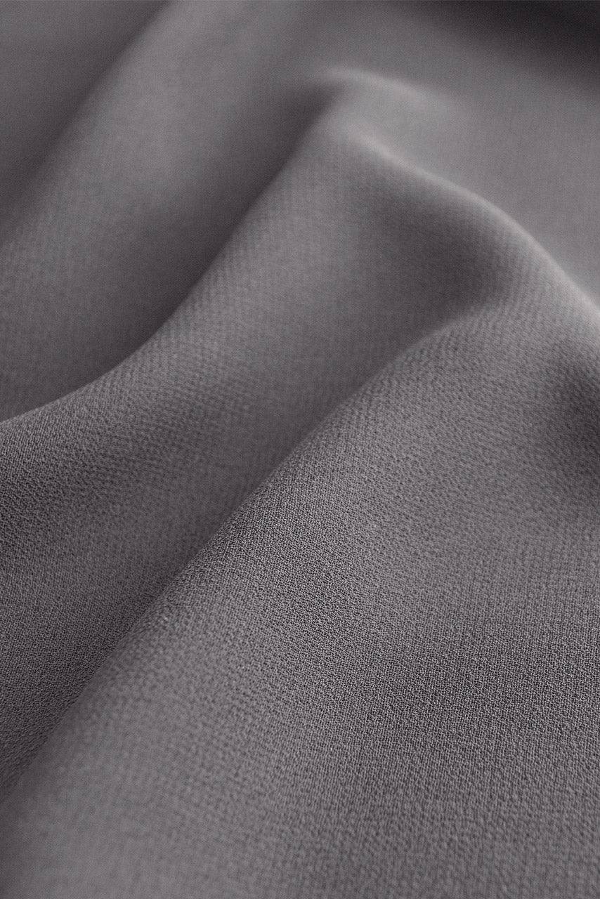 Cool Grey Classic Chiffon Hijab - Pebble - Fabric