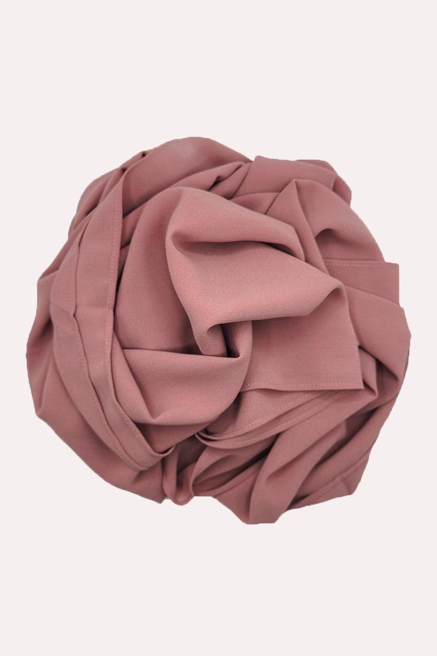 Muted Pink Classic Chiffon Hijab - Petal - Rolled