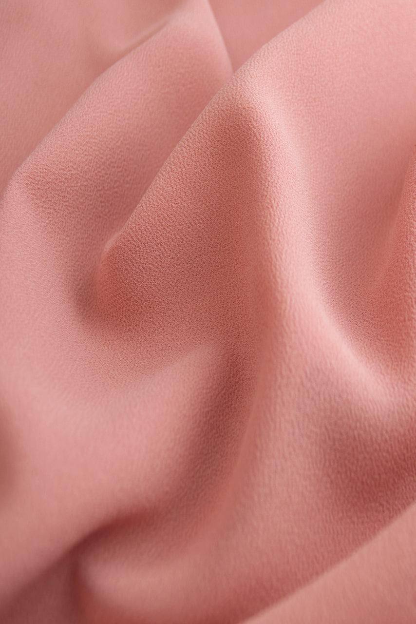 Pink Classic Chiffon Hijab - Soft Pink - Fabric