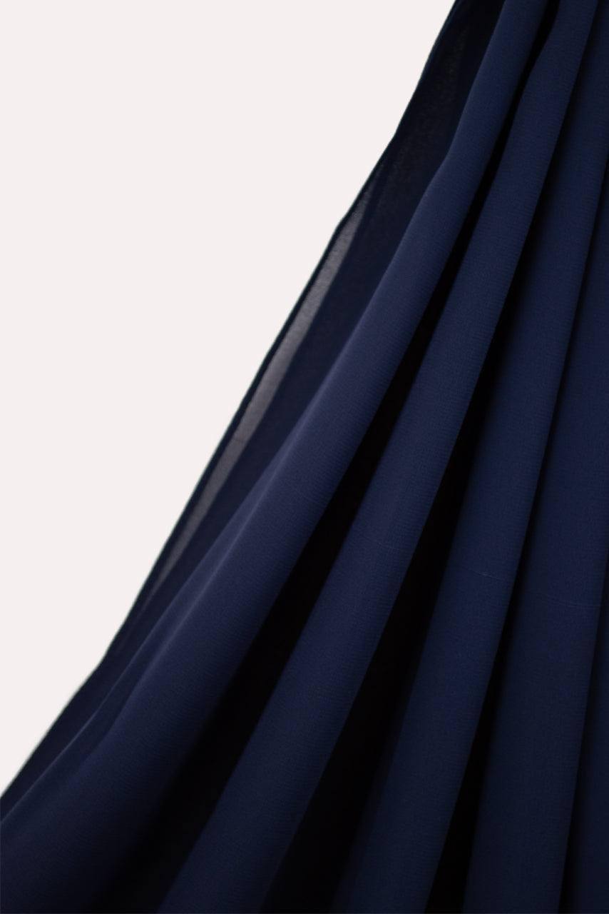 Dark Blue Classic Chiffon Hijab - Twilight - Hanging