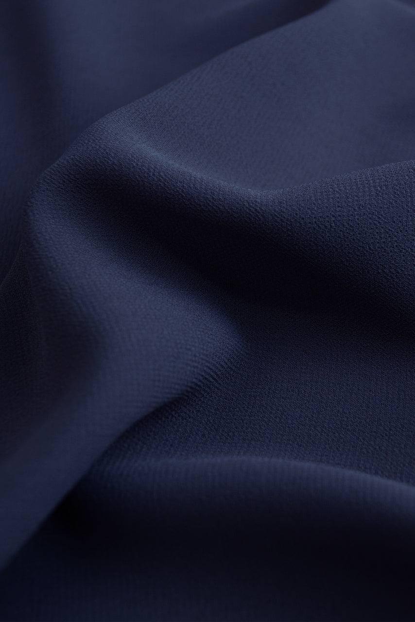Dark Blue Classic Chiffon Hijab - Twilight - Fabric