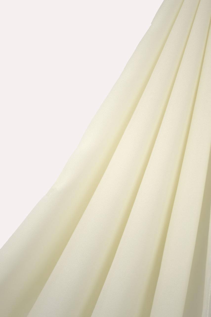 Cream Classic Chiffon Hijab - White Chocolate