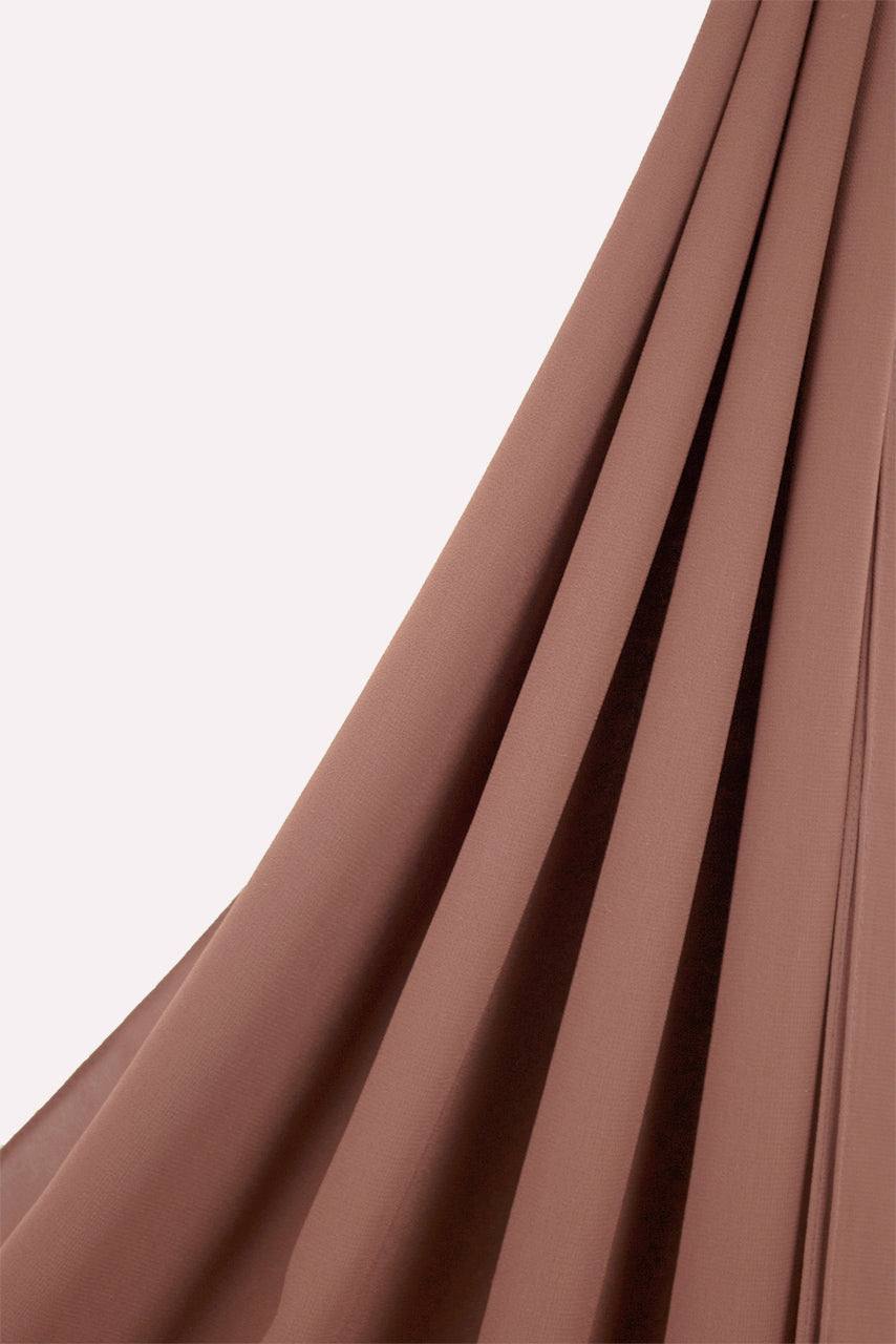 Hanging Maxi Chiffon Hijab in Hazelnut by Momina Hijabs