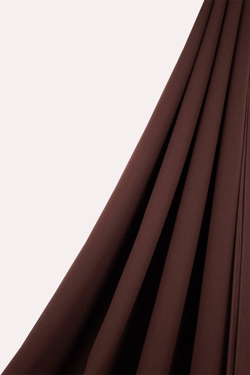 Square Classic Chiffon Hijab - Dark Chocolate Hanging - Momina Hijabs