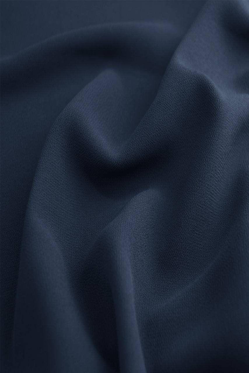 Fabric details of Square Chiffon Hijab Dusty Blue by Momina Hijabs