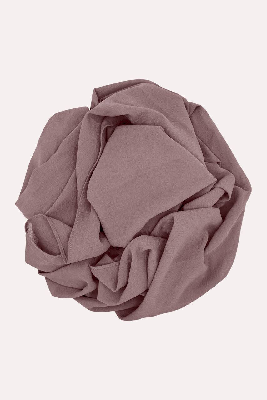 Square Chiffon Hijab Rose Brown by Momina Hijabs