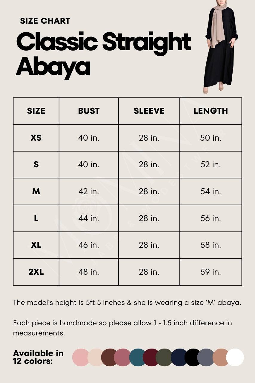 Classic Straight Abaya - Asiyah