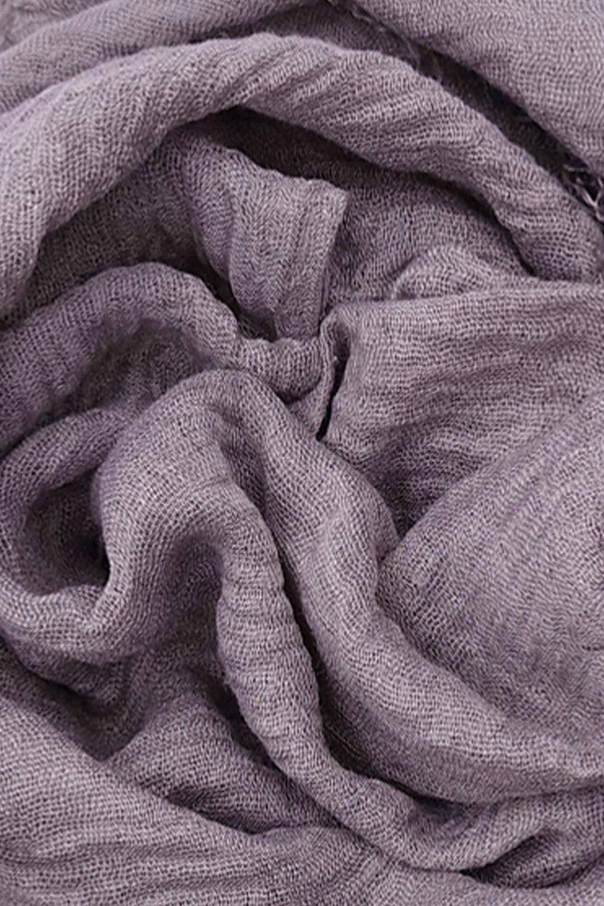 Cotton Crinkle Hijab - Lavender Grey - Fabric Close up