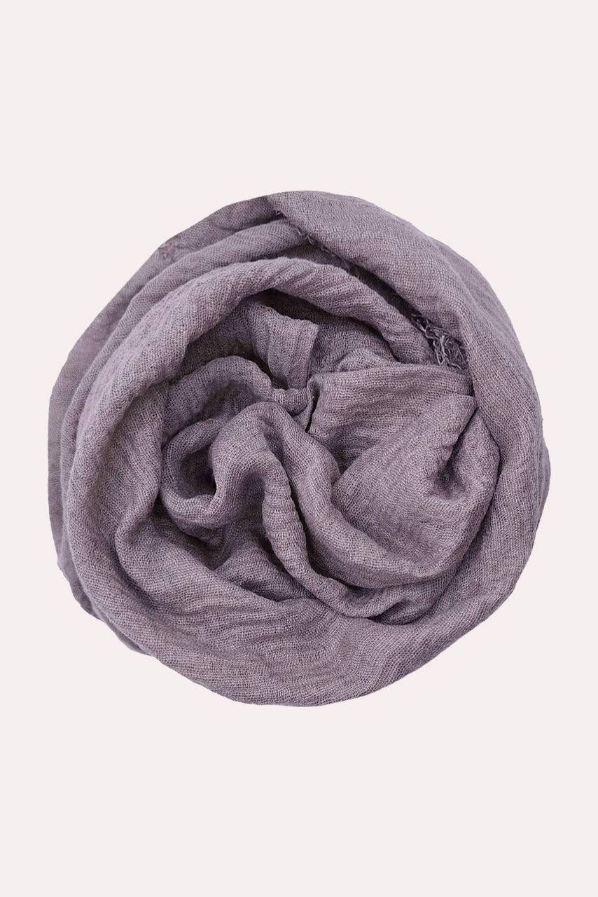 Cotton Crinkle Hijab - Lavender Grey - Momina Modestwear