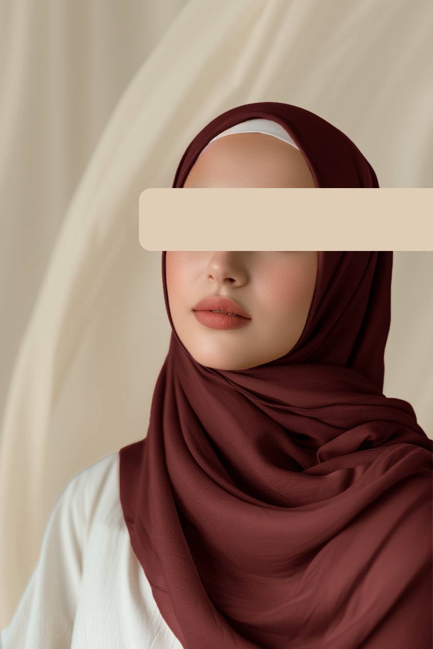 Luxury Maxi Modal Hijab - Garnet - Momina Hijabs & Modestwear™