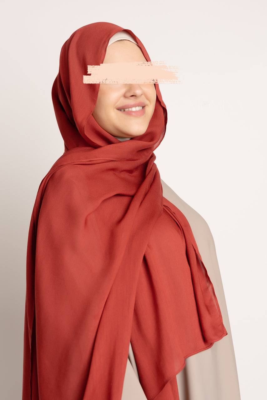 Luxury Modal Hijab - Brick - Momina Hijabs & Modestwear