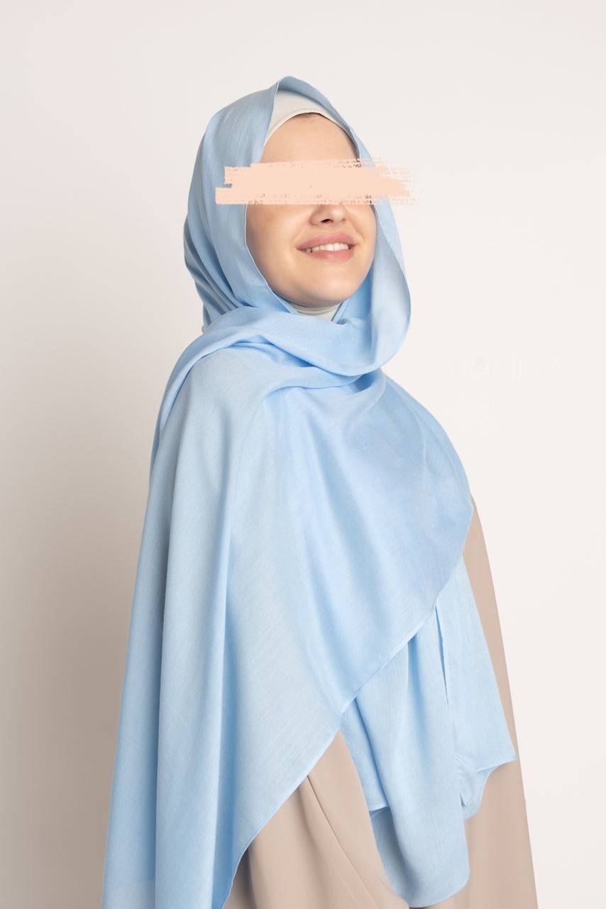 Luxury Modal Hijab - Misty Blue - Momina Hijabs & Modestwear