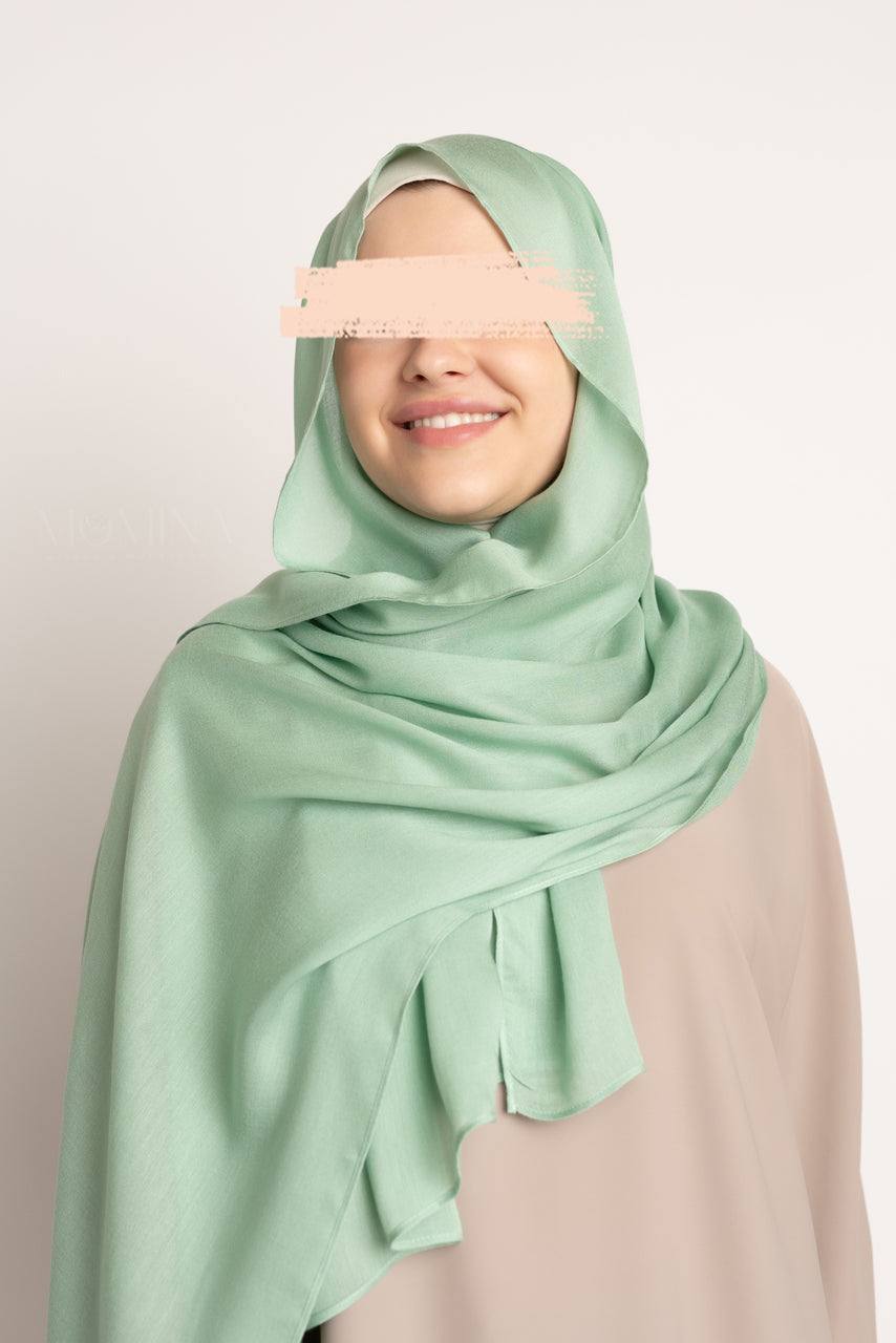 Luxury Modal Hijab - Tea Green - Momina Hijabs & Modestwear